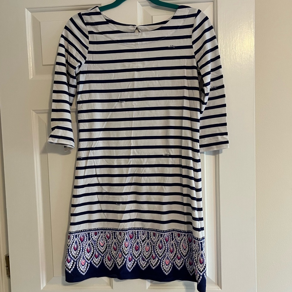 Lilly Pulitzer Bay Dress in Serene Stripe